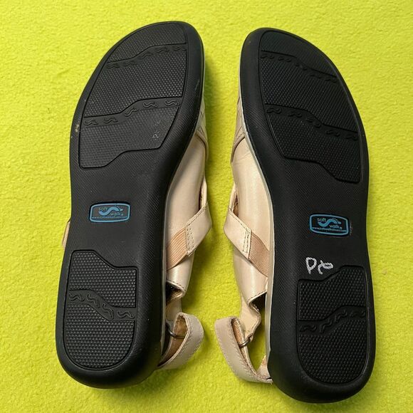 Softwalk Women’s Salina Woven Flat Shoes Leather Comfy Beige 9N Slingback Clog - Picture 4 of 6